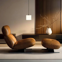 VOXHOME Nouvelle Arrivée Canapé d'appoint en forme de V pour salon, fauteuil sans accoudoirs et ottoman, mobilier de luxe