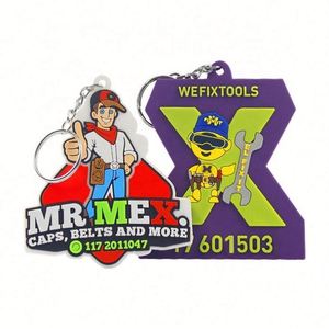 Best Selling Custom Logo 2D & 3D UV Printed Soft PVC Keychains Personalized Rubber Key <b>Chains</b> for Promotion <b>Cheap</b> Low Price - Product Image 2