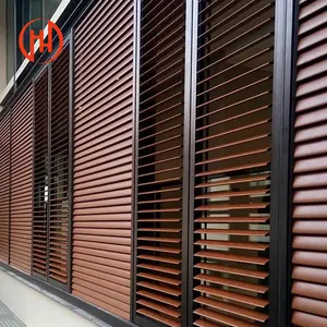 High Corrosion Resistance Powder Coated Finish Aluminum Window Shutters Exterior Louver Outdoor Plantation Shutters