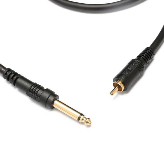 Custom 6.35MM Mono  TS Male to  Male Stereo Audio Jack TS Cable Jack To RCA Cable