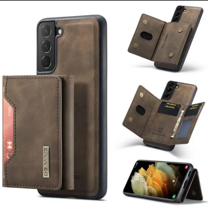 DG.ming card Slot Pocket Wallet custodia in pelle per Samsung Galaxy S23 Ultra S22 Plus S21 FE S20 NOTE 20 A21S A51 A71 Hybrid Cover