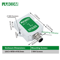 Sensore di Inclinazione Monoassiale RUICOM LTS6 con Uscita di Corrente, Inclinometro per Monitoraggio Angolo Escavatore