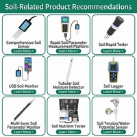Capteur intégré au sol RS485 Modbus RTU 7 en 1 pour la mesure de NPK, EC, pH, humidité et température dans l'agriculture intelligente IoT