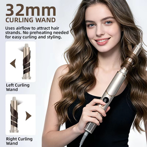 Sèche-cheveux ionique professionnel 7-en-1 à commande de température, puissant et rapide, fabriqué en usine OEM - Product Image 4