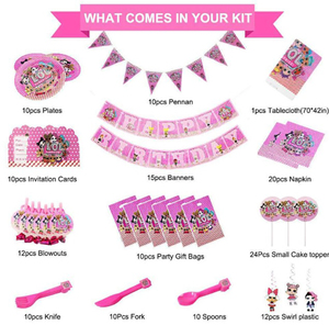 160+ PCS Kid Baby Girl Happy Birthday Decorations Favors Set <strong>Unicorn</strong> <strong>Party</strong> <strong>Supplies</strong> - Product Image 6