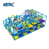 Aire de jeux intérieure de style océan pour enfants, jeux doux avec zone de repos, équipement de jeux intérieur doux