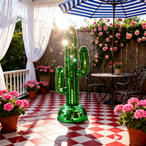 Boule disco en cactus artisanale écologique, sphère réfléchissante miroir, décoration d'intérieur, art, directement de l'usine - Product Image 4