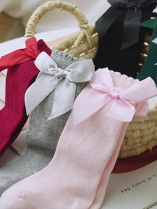 Nouvelle Arrivée Chaussettes Longues Tricotées Respirantes pour Bébé Fille et Garçon 1-3 Ans avec Nœud Décoratif - Product Image 2