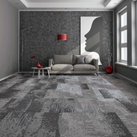 Meistverkaufte Produkte Selbstklebende Teppichfliesen Luxuriöse Getuftete Schnittflor-Modulare 100% Universelle Nylon 6 50x50cm Teppichfliesen
