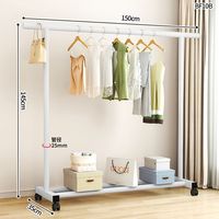 Offre Spéciale vente en gros indépendant blanc moderne chambre Double pôle porte-manteau en métal ménage monté au sol cintre