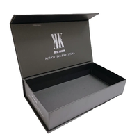 Carton pliable de luxe noir à taille personnalisée pour l'intérieur du Royaume-Uni Cajas Para Ropa Boîte-cadeau de lingerie Boîtes d'emballage pour sous-vêtements et vêtements