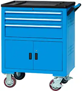 High Performance Excellent Tool Cabinet Workshop Rolling Tool Cabinet Blue Workshop Maintenance Tool Cart And Trolley