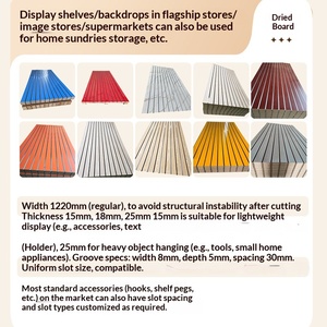 आधुनिक सार्वभौमिक लकड़ी फाइबर दीवार बोर्ड रैक धातु छड़ जल-प्रमाण और अग्नि प्रमाण के साथ - Product Image 4