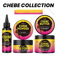 Oalen Private Label Soins capillaires 100% naturels à base de poudre et de beurre de Chebe, produits capillaires Chebe pour la croissance