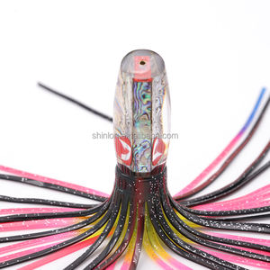 Tête de leurre de pêche à la traîne à haute vitesse en poly carbonate incrustation de tête Laser coquille d'ormeau leurre de thon Wahoo - Product Image 2