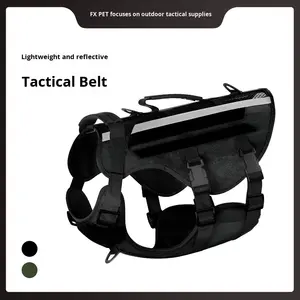 国境を越えた新しい犬用タクティカルハーネス、オックスフォード生地、高反射、柔らかく快適なペットハーネス、在庫あり、卸売 - Product Image 6