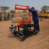 Machine à blocs mobiles diesel QMR4-45, petit équipement de fabrication de briques en béton pour les projets de démarrage de chantiers agricoles