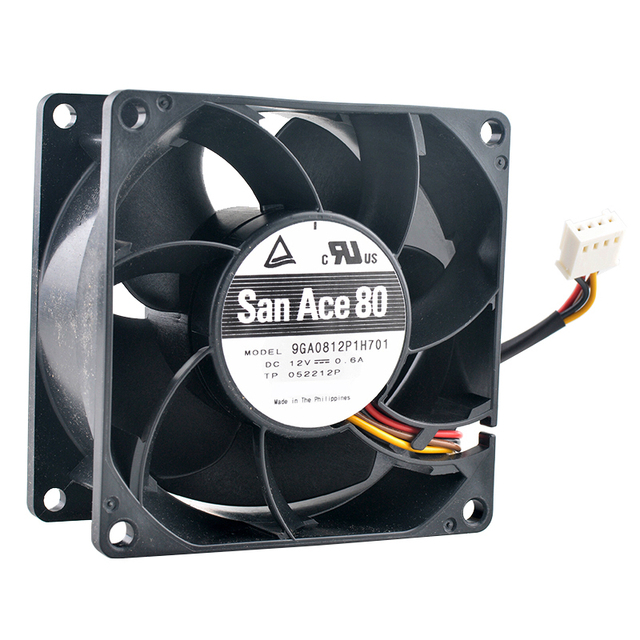9GA0812P1H701 8cm 80mm Fan 80x80x32mm DC12V 0.60A 4-pin Double Ball Bearing High-speed Cooling Fan for Server Cabinets
