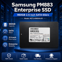 قرص صلب SSD للمؤسسات من سامسونج PM883 MZ7LH960HAJR بسعة 960 جيجابايت، مقاس 2.5 بوصة، SATA 6 جيجابت/ثانية، تقنية V-NAND TLC، سرعة قراءة 550 ميجابايت/ثانية، ذاكرة تخزين مؤقت للخوادم