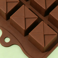 Moule en silicone carré de qualité alimentaire pour chocolat, bonbons et gelée, antiadhésif et réutilisable, pour la pâtisserie DIY