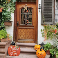 Décorations de Noël en bois de haute qualité pour la fête de Thanksgiving, panneaux muraux suspendus pour la porte d'entrée