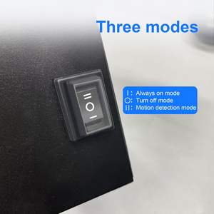 Lampada da Parete LED Moderna con Sensore di Movimento, Alimentata a Batteria, Luce Bianca Calda, Design Minimalista in Plastica Nera per Uso Interno - Product Image 4