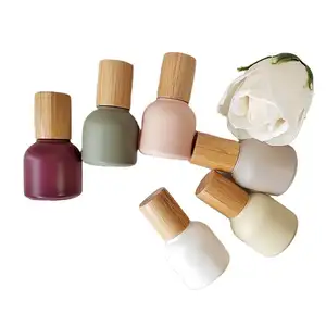 Factory direct wholesale High quality 10ml Morandi Color Glass Roller Beauty Skincare Essential oil Bottles with Bamboo cap