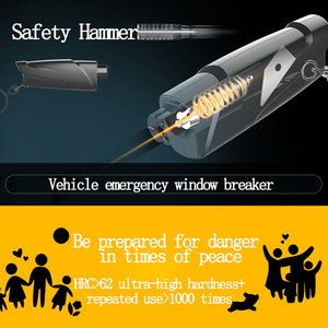 Marteau de sécurité miniature pour voiture, matériau ABS, kit de sauvetage d'urgence avec coupe-ceinture de sécurité, grande force d'impact, garantie 1 an - Product Image 6