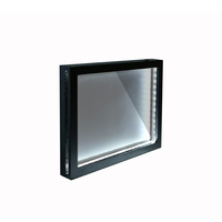 Cadre photo rectangulaire moderne personnalisé en bois, veilleuse LED 3D à illusion de cristal, décoration de chambre et de salon, alimentation USB, lumière chaude