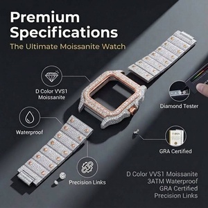 Montres automatiques Hip Hop Iced Out VVS1 Moissanite de haute qualité, très demandées, testées au diamant, boîtier de <span class=keywords><strong>montre</strong></span> en diamant - Product Image 2