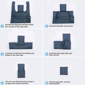 Bolsa de Compras Plegable, Portátil, Impermeable, Ligera, Multicolor, de Poliéster, con Diseño de Estrellas, para Tiendas Ecológicas - Product Image 5