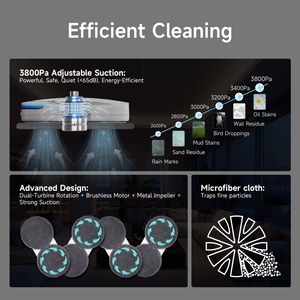 Nettoyeur de vitres intelligent, robot de nettoyage de vitres, robot de nettoyage de vitres avec télécommande, robot de nettoyage de vitres automatique - Product Image 2