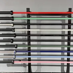 Wholesale high quality fitness equipment weightlifting 5cm colorful barbell bar