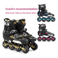 Patins à roulettes en ligne JU-F Hurricane Wolf Warriors 2 professionnels pour adultes, coque en PU, vente en gros, succès commercial international