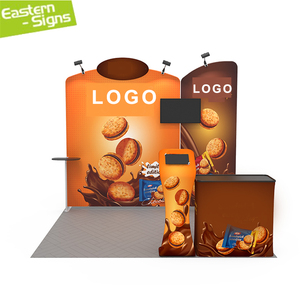Portable EXPO triển lãm gian hàng 10 * 10ft triển lãm thương mại triển lãm hiển thị tùy chỉnh căng thẳng vải Backdrop cho triển lãm thương mại Triển Lãm Đứng - Product Image 6