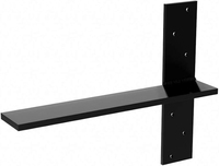 Support mural en T robuste pour étagère flottante, lot de 2, noir mat, directement de l'usine