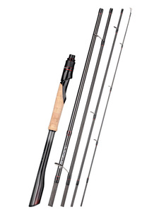 Canne à pêche portable en cinq sections pour le voyage, tige en carbone haute performance 40+30T, jeu complet de guides Fuji de type O, poignée en liège 2A - Product Image 1