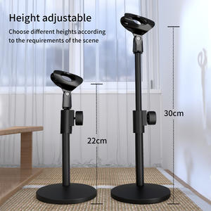 Support de microphone de conférence en métal robuste Siying, hauteur réglable, inclinaison, base renforcée antichoc pour diffusion en direct et discours - Product Image 2