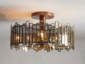 Candelabro Rectangular Laila, lámpara colgante de cristal moderna para restaurante, hogar, Villa, Hotel, oficina, comedor, sala de estar - Product Image 6