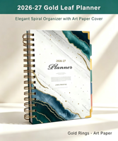 Services d'impression de carnets à spirale : carnet de planification à couverture rigide en PP/PVC avec reliure spirale pour promotion