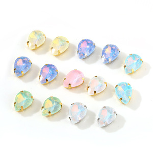 Cristales de imitación en forma de gota de agua de 12 mm con engaste de cuatro puntas para accesorios de joyería DIY, manualidades de ropa y suministros de abalorios - Product Image 4