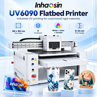 Printer Inkjet UV Presisi Stabil 6090 dengan Rel Pemandu Senyap untuk Pencetakan Papan Iklan dan Keramik