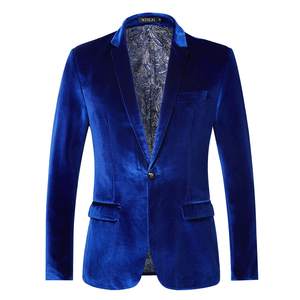 Custom Mens Velvet Slim Fit Single Button Sports <strong>Suit</strong> Is Suitable for Occasions As Dances, <strong>Weddings</strong>, Parties, and Banquets - Product Image 4