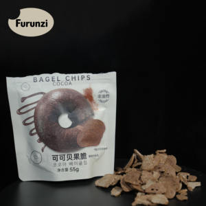 Camilan Instan Keripik Bagel 55g Camilan Kue Panggang Biskuit Rasa Kakao Cokelat Kue Rendah Kalori - Product Image 1