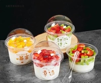 Gobelet transparent en PET automatique avec couvercle en dôme, gobelets en PET avec couvercle en dôme, gobelet en plastique transparent personnalisé avec couvercle en dôme, machine de thermoformage à vendre