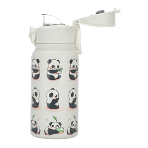 Bouteille d'eau isotherme SilverJet pour enfants en acier inoxydable 350 ml, motif panda, double paroi sous vide, portable pour l'école - Product Image 3