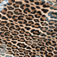 Cuir PVC PU à imprimé léopard brillant de 0,7 mm, couleur personnalisée, faible MOQ pour chaussures et sacs à main