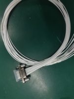 Conector Rectangular Mini de 15 Pines Serie J30J-15TJL, Arnés de Cables de Acero Inoxidable y Cobre, Conector Macho Chapado en Oro, Energía Aeroespacial 230V 3A