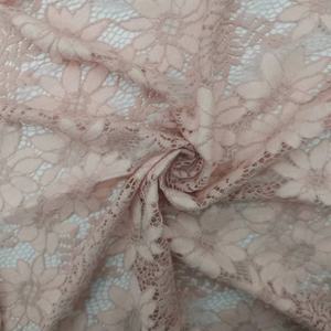 2024新しいファッションエレガントな下着レース生地ブレンドコットンナイロンピンクフローラルジャカードメッシュレース生地女性のドレス - Product Image 4