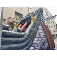 Vente en gros d'usine - Château gonflable médiéval 11x6x6m avec toboggan - Aire de jeux gonflable en PVC pour divertissement en plein air